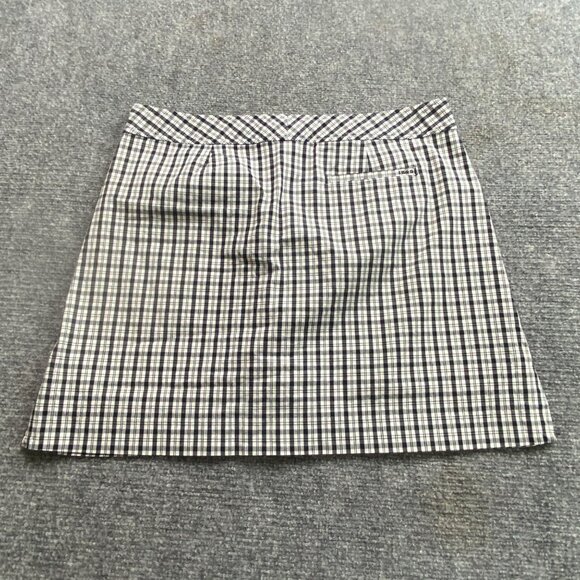 Izod‎ Golf Classics Skort Womens 10 Black & White Plaid Stretch  Preppy Beach - Picture 5 of 6